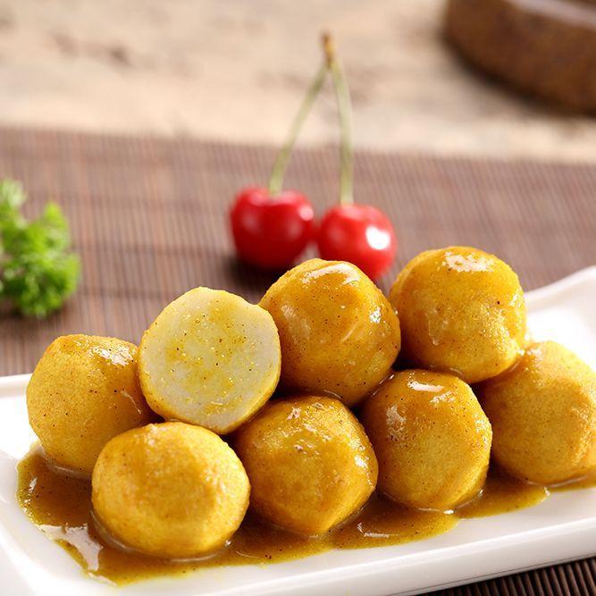 【美味搭配】潮汕黄金鱼蛋火锅食材烧烤关东煮麻辣烫底料批发