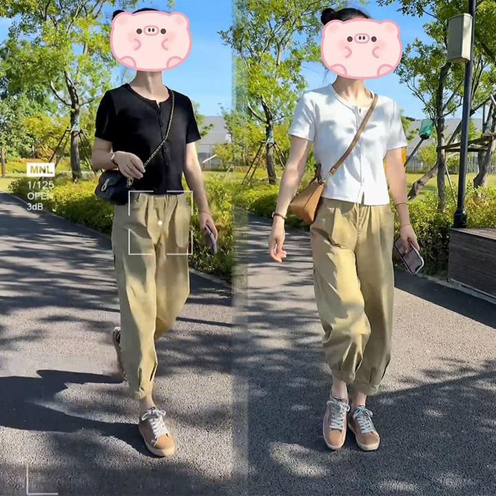 网红炸街气质修身圆领短袖开衫休闲九分裤2025超火显瘦两件套