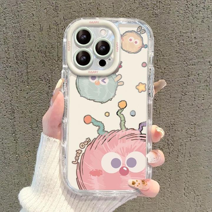 彩色煤球适用iPhone16卡通15手机壳14苹果13硅胶12全包xs软套透明