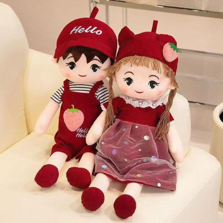 高档可爱情侣一对布娃娃婚庆小玩偶喜娃公仔结婚床头压床娃娃布偶