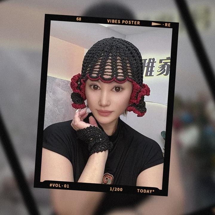 美雅家原创2025夏季新款假发帽七种戴法高颅顶帽子镂空个性网红