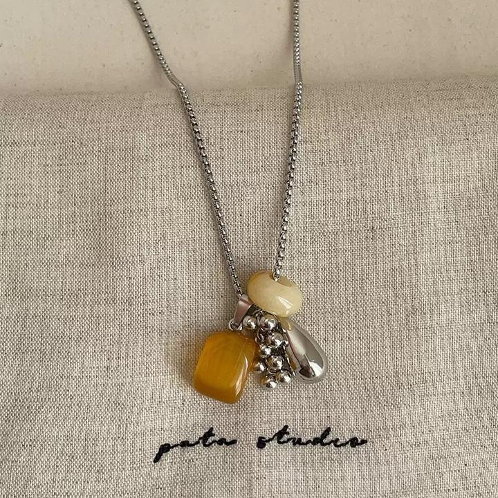 合金项链 ins水滴流苏吊坠长款项链小众气质时尚颈链锁骨链