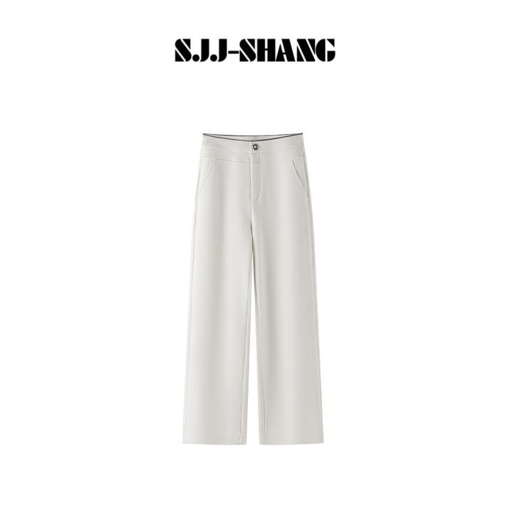 SJJ-SHANG【小香撞边裤】重磅500g高克重符合特绒休闲神裤q136273p