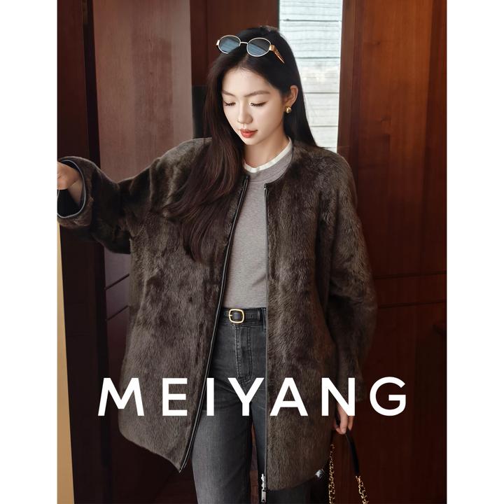 美洋MEIYANG 唐顿拉贡外套【商场同款】 羊毛皮|皮毛一体皮草-周四
