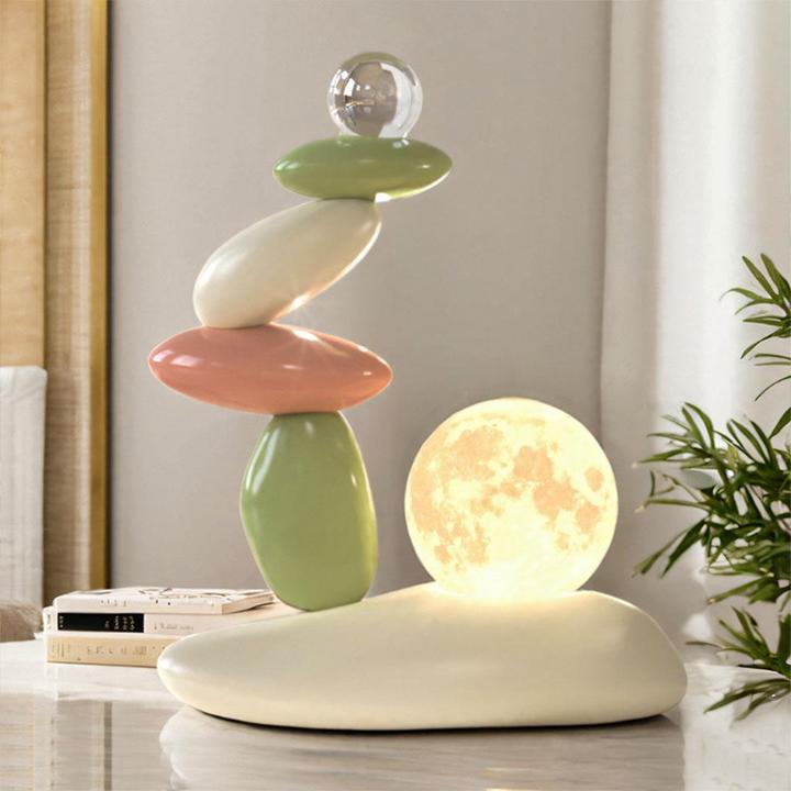 现代简约轻奢风石来运转氛围灯小夜灯水晶球客厅酒柜办公室饰品