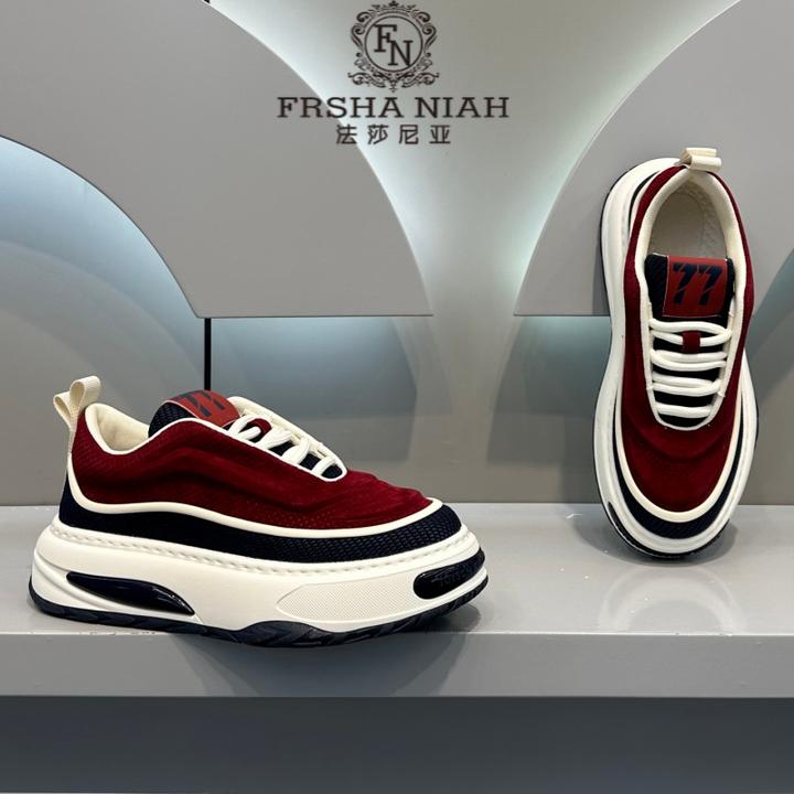 法莎尼亚轻奢老爹鞋2025秋季新款男鞋潮流百搭高级感厚底增高潮鞋