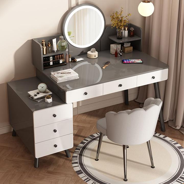 2025年新款化妆台高级卧室梳妆台小户型收纳柜耐用意式斗柜化妆桌