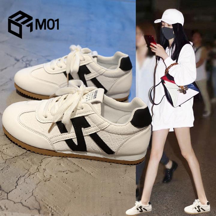 M01爆款复古德训鞋女2025夏季新款百搭圆头软底休闲运动阿甘鞋子