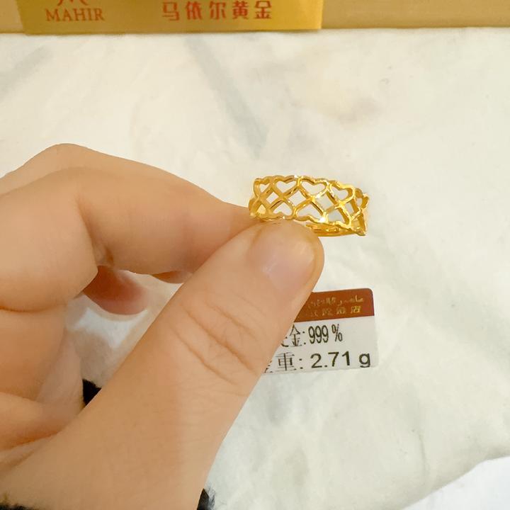 足金戒指2.71克（820/克）实心 活口