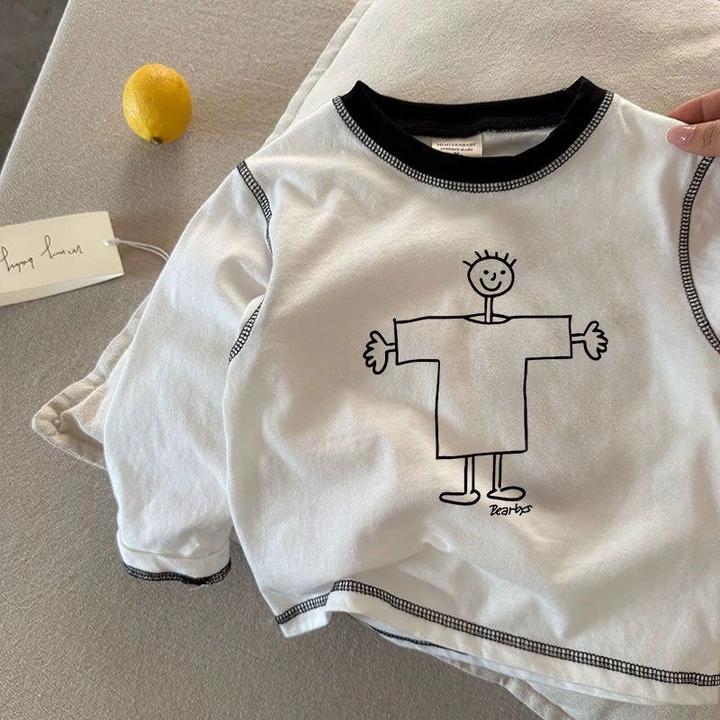纯棉儿童长袖T恤男女童韩版秋装打底衫小童宝宝春秋韩系上衣拼接