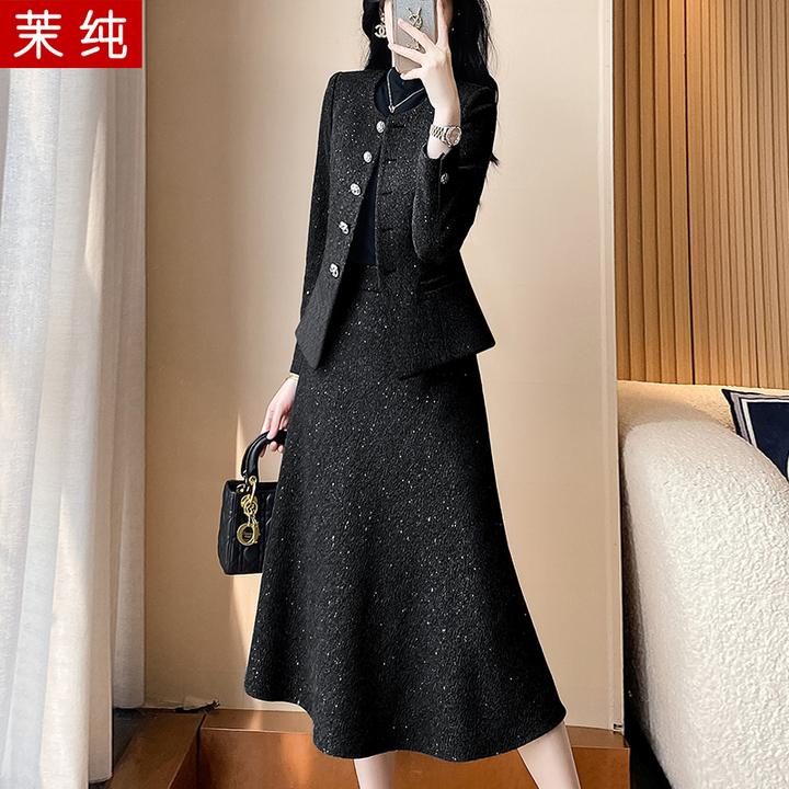 连衣裙女2026新款秋冬加厚上衣裙子高级感正式场合端庄职场洋气裙