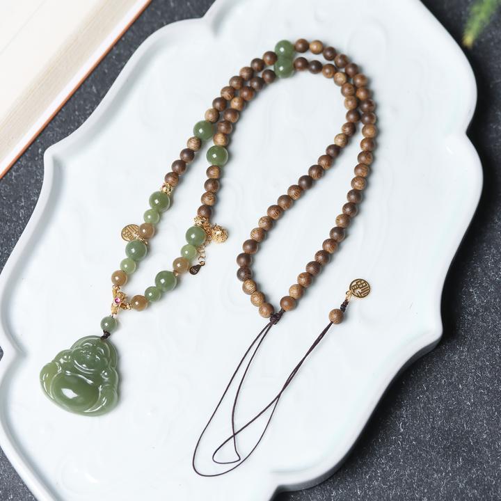 沉香【青栀】紫棋6MM佛公挂脖