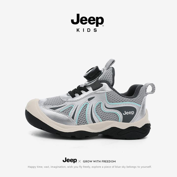 jeep童鞋秋冬运动鞋男女童跑步户外耐磨跑鞋中大童软底防滑休闲鞋