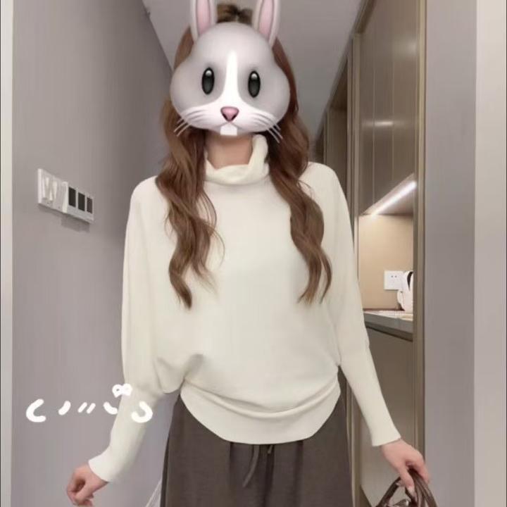 设计感慵懒清冷洋气毛衣针织衫女秋冬新款酷飒收腰高级感上衣A514