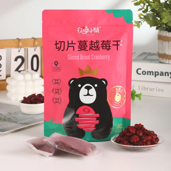 红海小镇切片蔓越莓干烘焙可用宝宝孕妇休闲营养零食袋中袋装100g