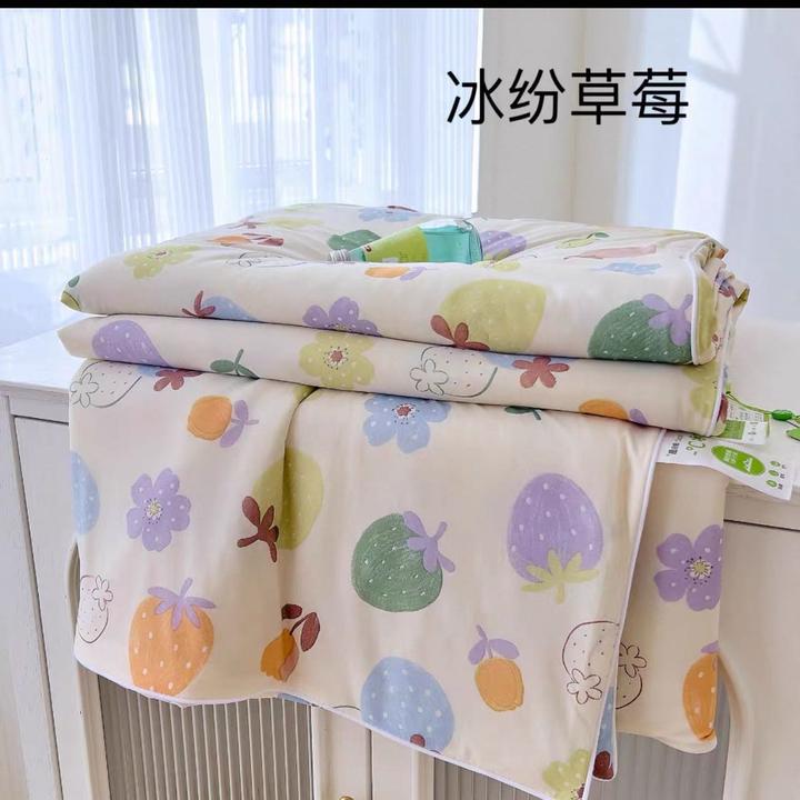 【福运鸟】冰柔丝夏被 双人被印花绗缝夏被