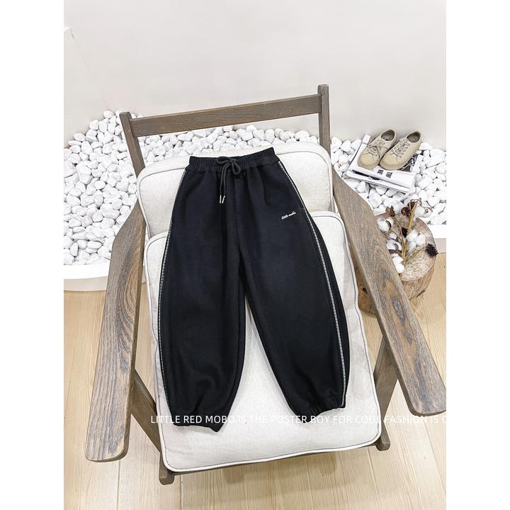 童装中大男儿童休闲加绒加厚裤子2025秋冬装新款长裤MMK841480