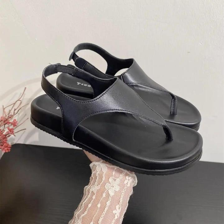 夹趾人字凉鞋女2025夏新款外穿露趾休闲高级感度假罗马沙滩鞋