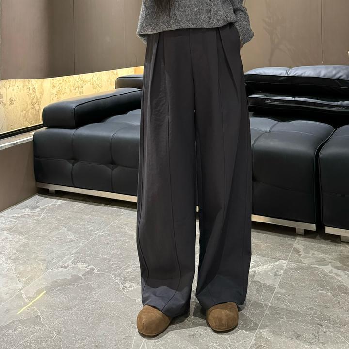 宿慕SUMU显瘦遮肉阔腿裤2025新款秋冬宽松百搭休闲裤长裤子5289