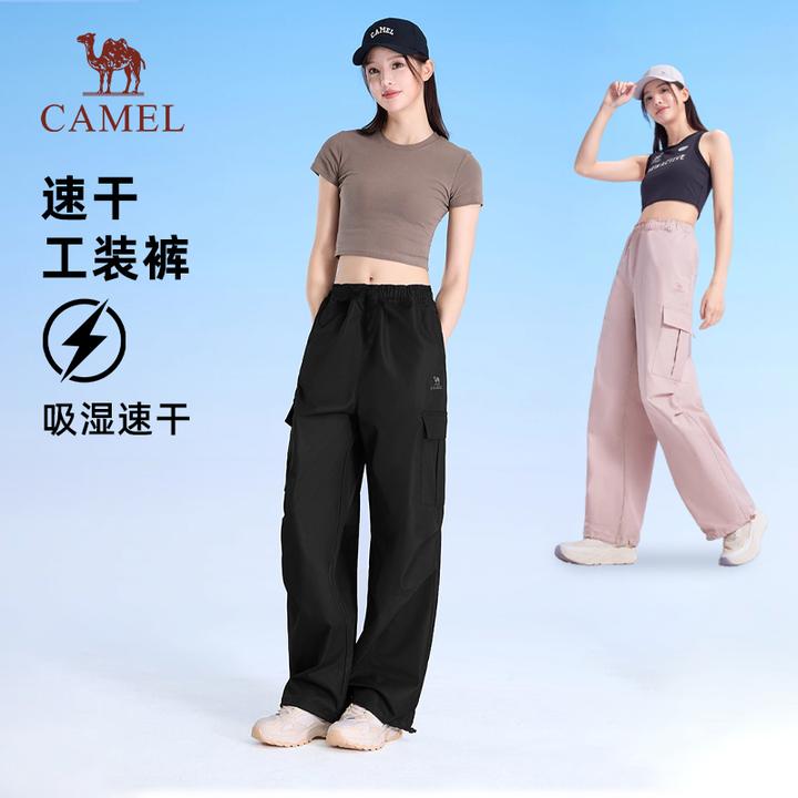 骆驼工装裤女款爆款2025休闲阔腿裤户外登山运动裤防晒长裤男款裤