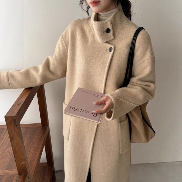 2025秋冬新款韩版双面羊毛大衣爆款轻奢洋气外套女小个子毛呢外套