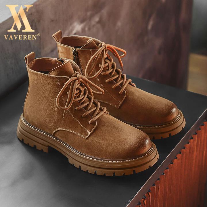 复古马丁靴男2025秋季新款短靴潮流百搭大黄靴男英伦风工装靴男鞋