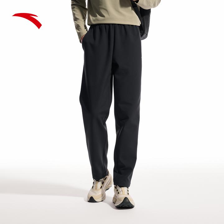 安踏男子梭织运动长裤通勤舒适摇粒绒秋冬款休闲百搭952547506