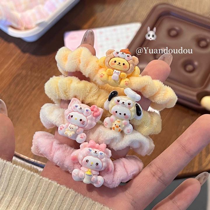 三丽鸥kt猫发绳~可爱奶呼呼高弹力头绳ins少女心发圈甜美卡通发饰
