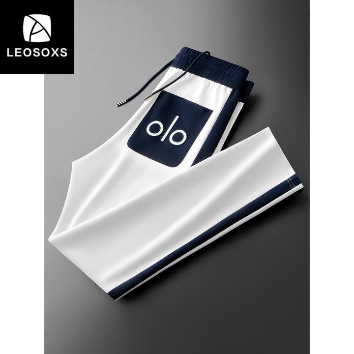 秋冬男裤撞色拼接运动裤子高端空气层休闲裤男款轻奢网红卫裤男