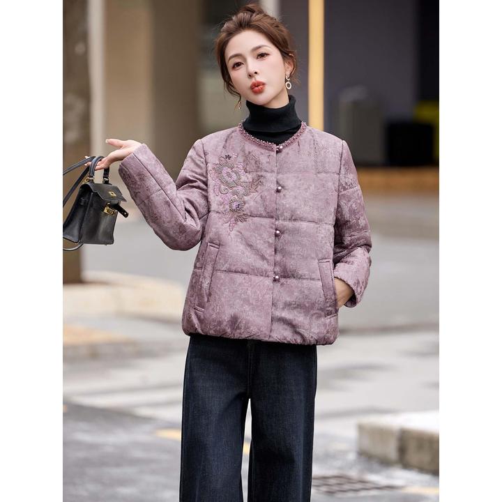 新中式国风棉服女2025冬新款巨好看的洋气高级感短款羊毛棉小棉袄