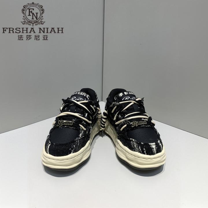 法莎尼亚隐形增高7cm厚底溶解鞋子男款秋冬穿搭男士厚底圆头板鞋