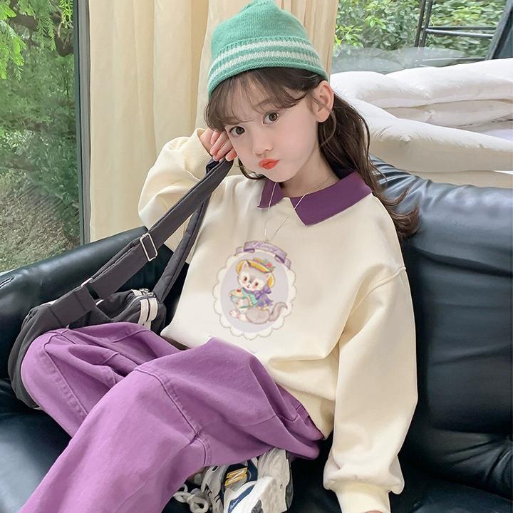 女童卫衣春秋款儿童2024新款秋款女孩衣服秋季大童上衣秋装童装女