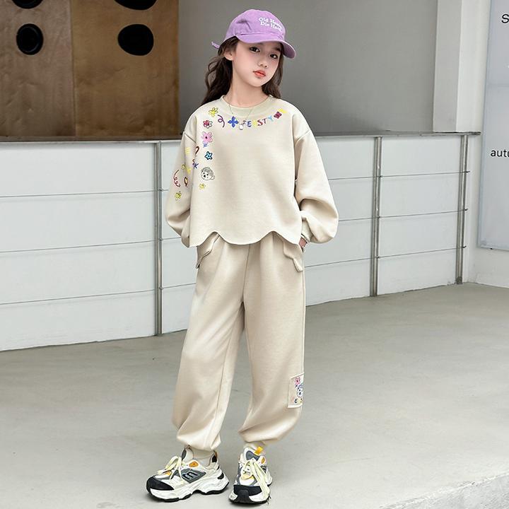 女童套装春秋2025新款儿童两件套洋气时髦中大童女孩秋季网红时尚