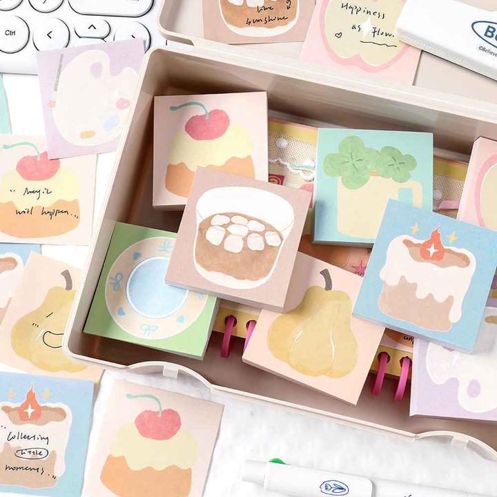 100张轻柔想念韩系高颜值便签本手账diy装饰书写素材办公留言纸条