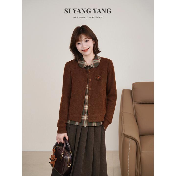 斯洋洋SIYANG女装羊毛冬季休闲百搭通勤假两件上衣SY511A004SYY