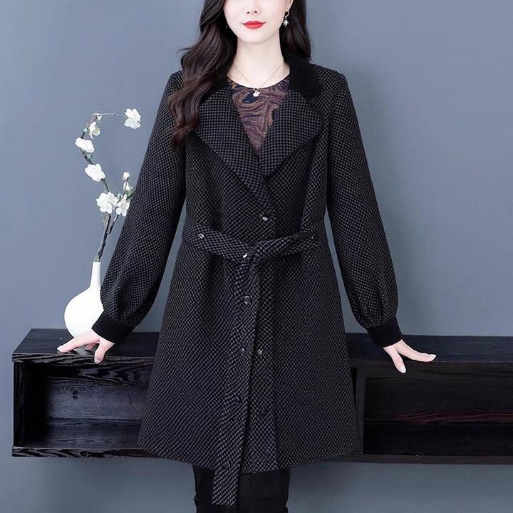 定制大码女装秋季新款显瘦气质遮肉简约中长款外套ZSX25A0399