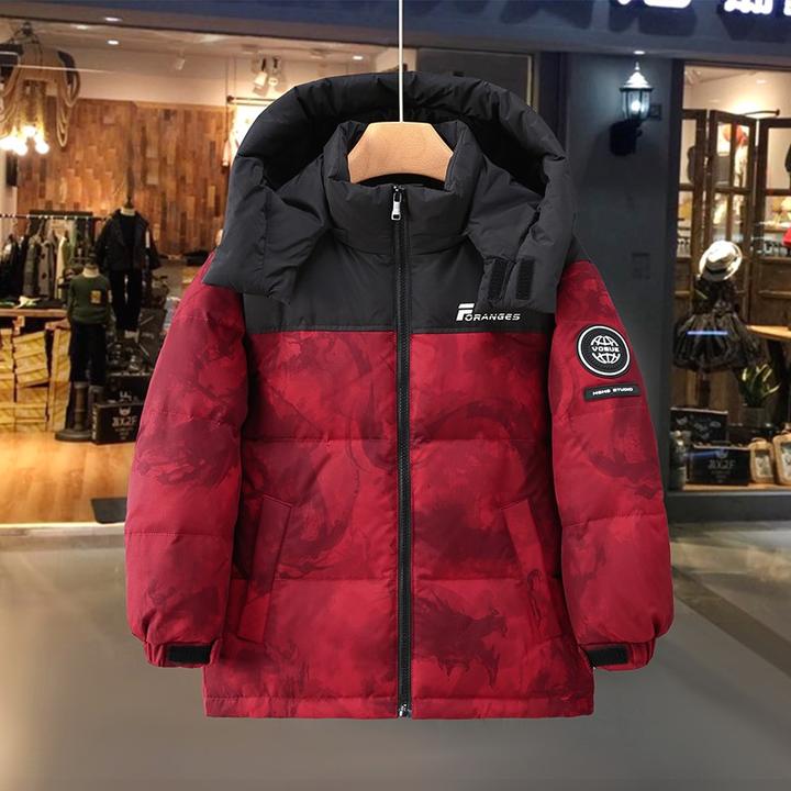 巴拉开门红儿童羽绒服2026新款男女同款中巴拉儿童12儿童90羽绒服