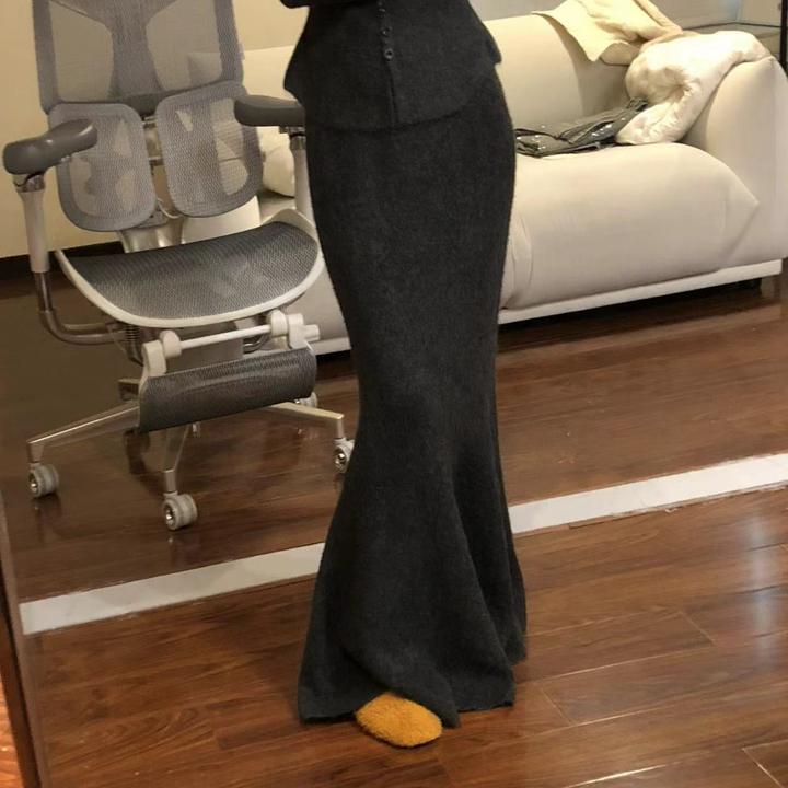 【仿牛绒鱼尾裙】厚实显身材之轻熟女御姐针织裙3315