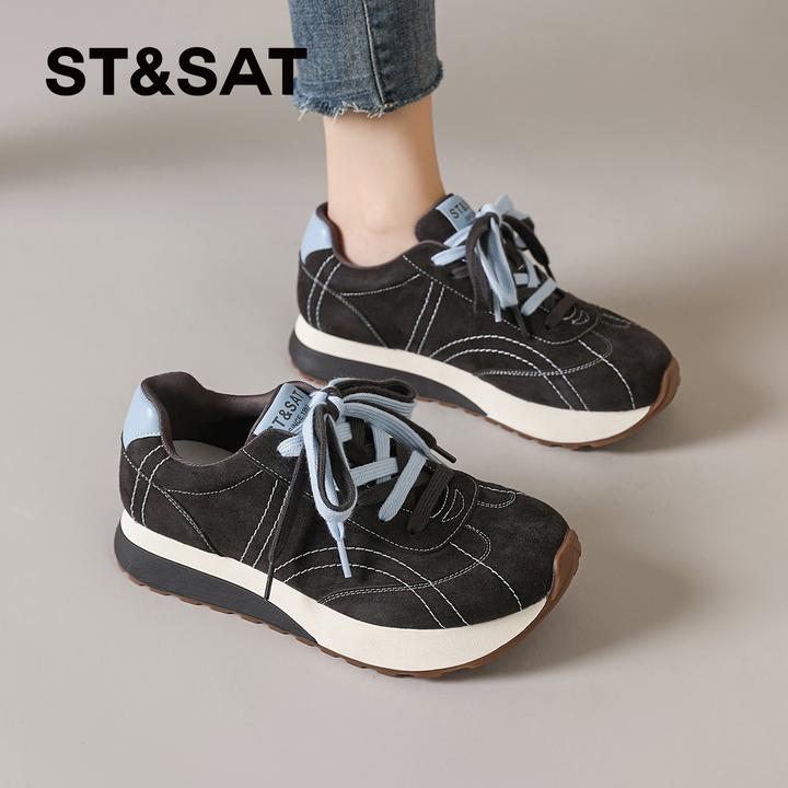 星期六显脚小阿甘鞋女款2025新款秋季百搭运动鞋复古爆款经典女鞋