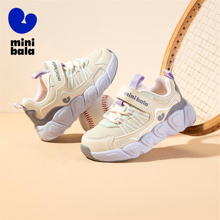迷你巴拉巴拉童鞋2025春秋新款女童透气鞋子减震运动鞋儿童跑步鞋