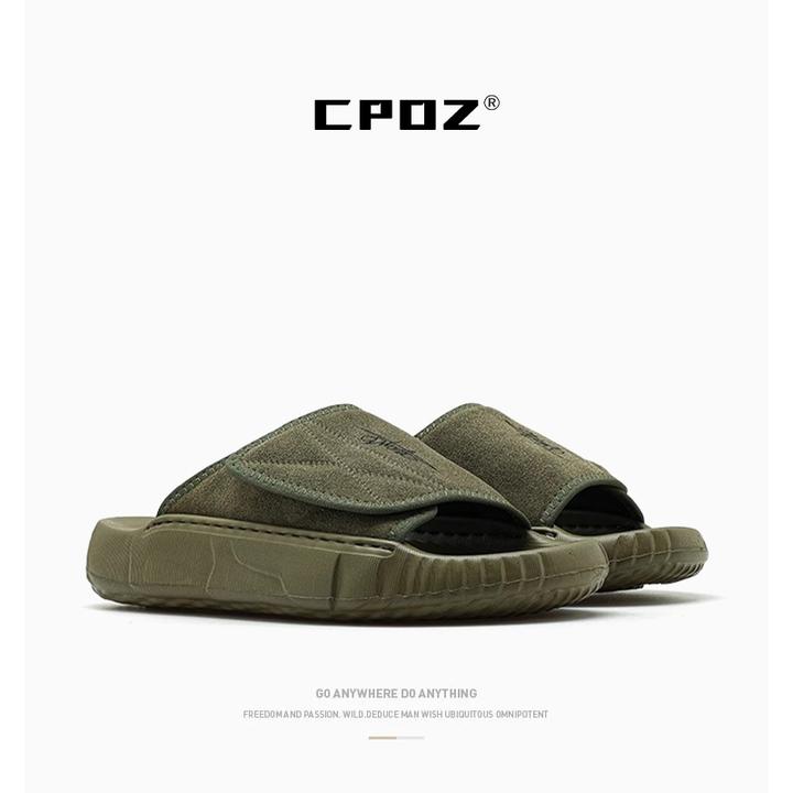 CPOZ 秋季户外沙滩鞋男登山运动露趾凉拖新款一字拖休闲拖鞋男