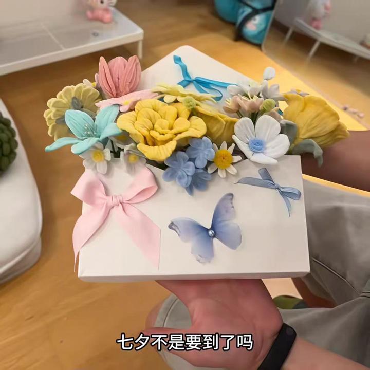 秋天的第一封花束卷轴一米长手写情书卷轴信封花束diy扭扭棒材料！