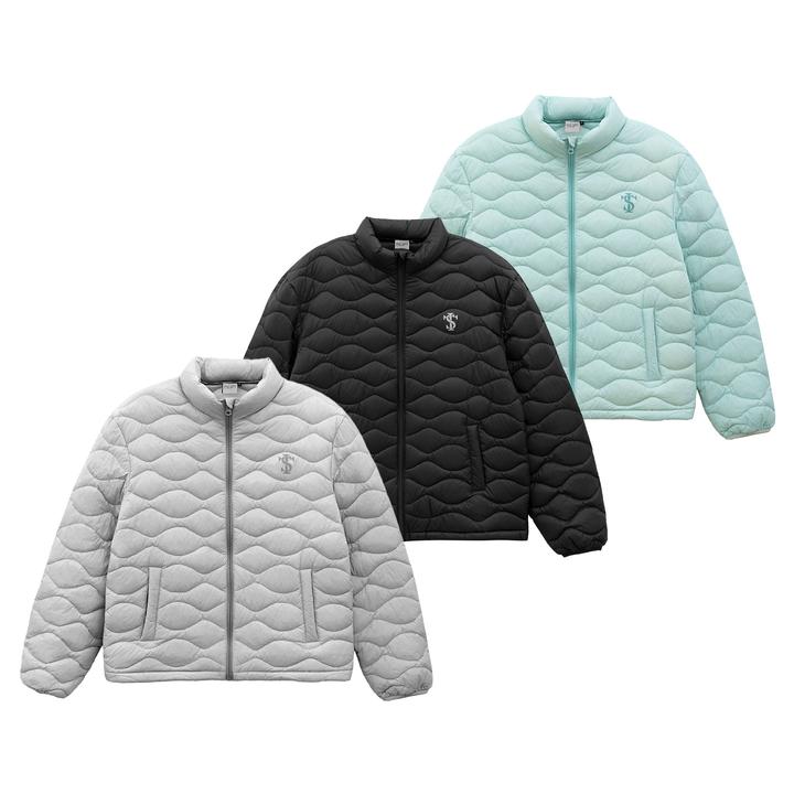 STK SmallTownKid 水波纹立领轻薄羽绒服防钻绒情侣排骨内胆外套