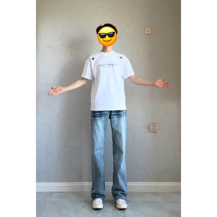 coldstone闪电波纹蓝牛牛仔裤男款夏季cleanfit裤子高级感直筒裤