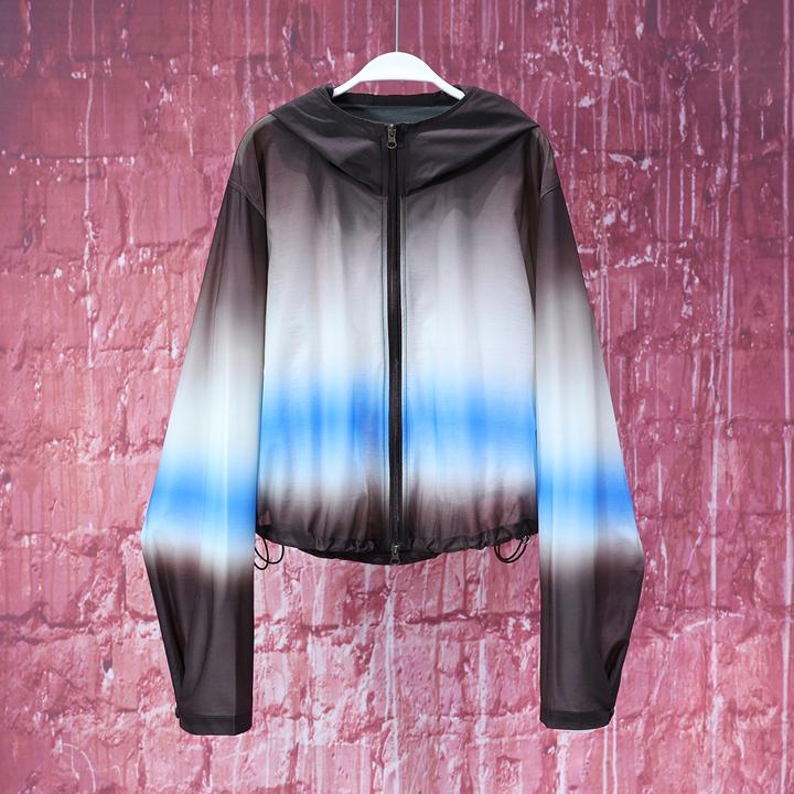 【韩哥女装】“清凉一夏”三色渐变段染时尚冰丝网纱防晒外套7767A