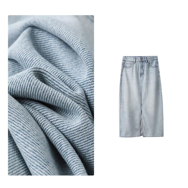 门店36&9！水洗颜色一绝！莱赛尔棉/显高显瘦直筒牛仔半身裙 Q00042