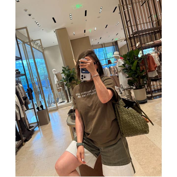 COCOLINDA | 男女CP 100棉240g慵懒阔版字母圆领T恤T5129