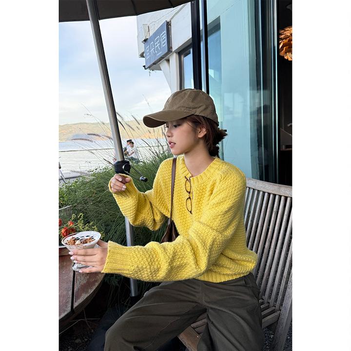 Tuuuh【一卷秋】宽松套头毛衣慵懒高级感多巴胺针织衫女M37556TU53