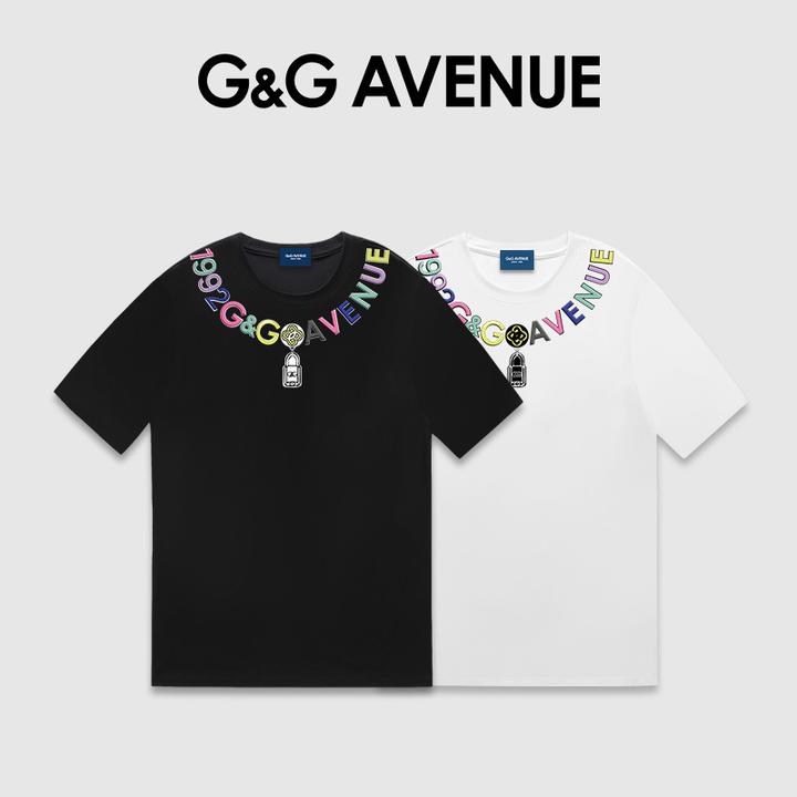 法国G&G AVENUE轻奢潮牌夏季新款印花短袖T恤男女同款-GT2511001