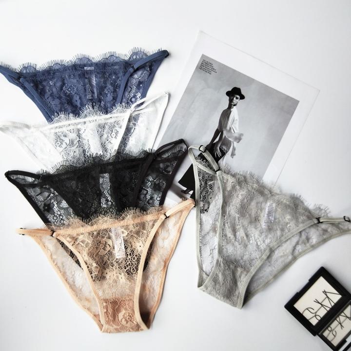 新款蕾丝无痕眼睫毛细带调节女士内裤